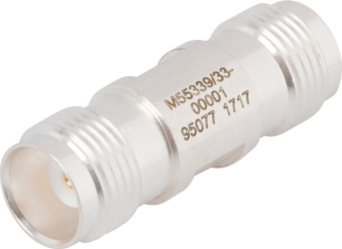 Amphenol SV Microwave-M55339/33-00001 RF-Steckverbinder Conn TNC Adapter 0Hz to 18GHz 50Ohm ST F/F Gold Over Nickel Bag