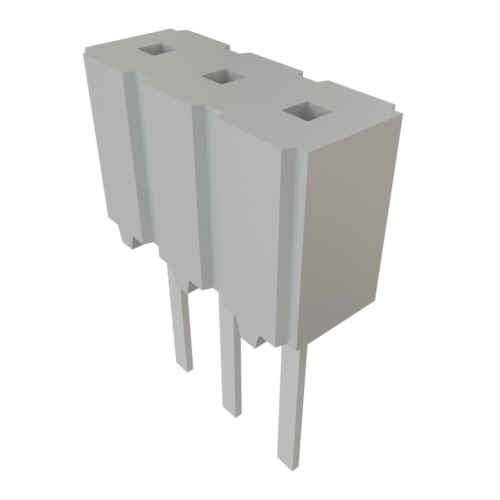 Samtec-CES-103-02-S-S Cabezales del conector y receptáculos PCB Conn Socket Strip SKT 3 POS 2.54mm Solder ST Top Entry Thru-Hole Bulk