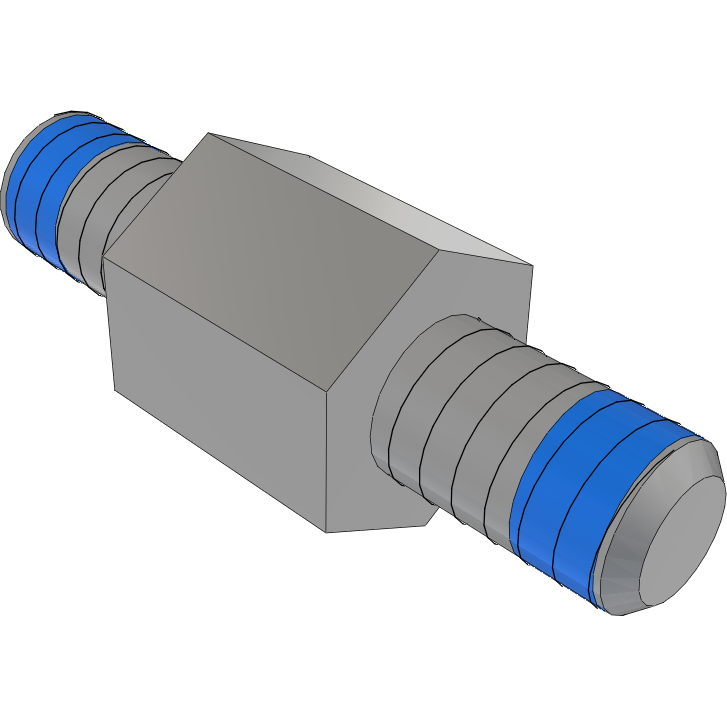 Samtec-SO-0515-02-01-01-L-N Distanzhülsen Standoff Hex M/M 4-40-THD 4.76mm-A/F 4.76mm-LG Aluminum 6061