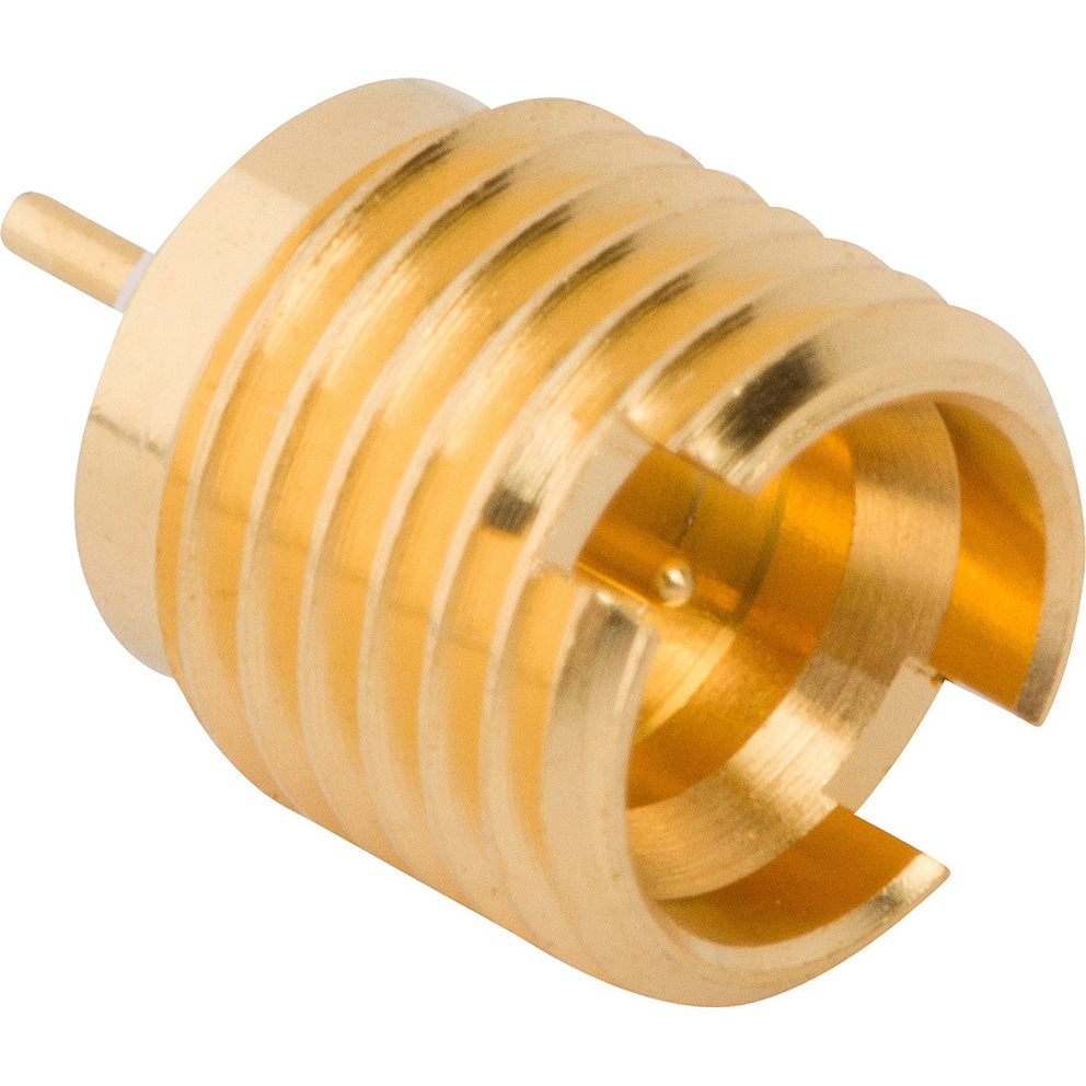 Amphenol RF-SMP-MSFD-CSB Connector RF Conn SMP 0Hz to 26.5GHz 50Ohm Solder ST Panel Mount PL Gold Single