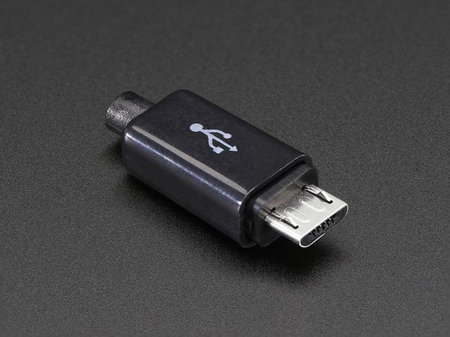 Adafruit Industries-1826 Connector USB Conn Micro USB Type B PL 5 POS Solder ST Cable Mount 5 Terminal 1 Port