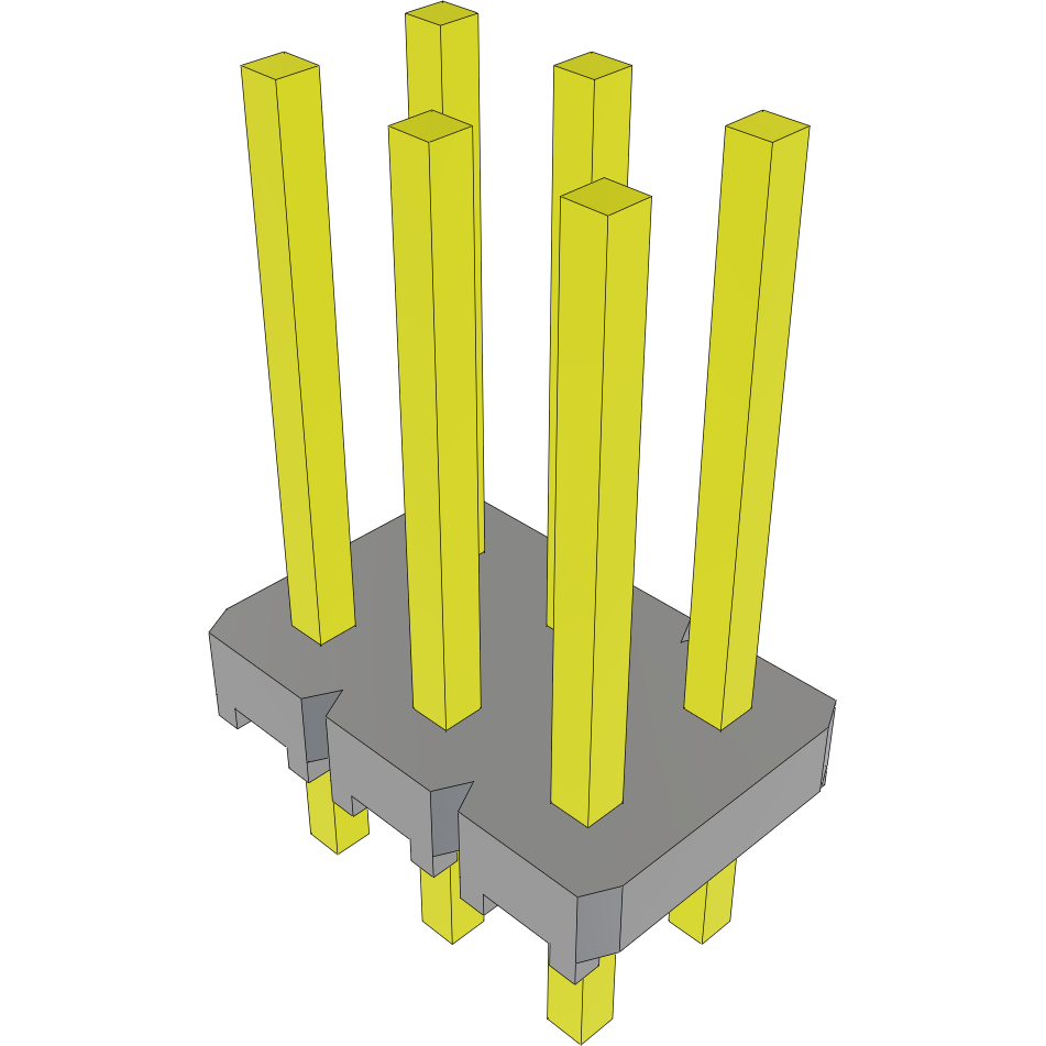 Samtec-MTLW-103-24-S-D-320 Steckverbinderleisten und Leiterplattenbuchsen Conn Unshrouded Header HDR 6 POS 2.54mm Solder ST Top Entry Thru-Hole Bulk