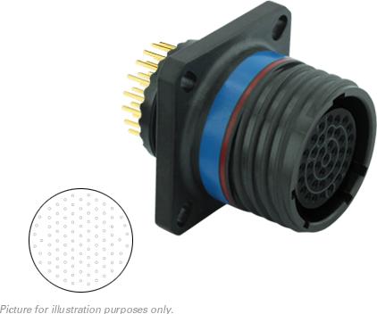 SOURIAU-8D0S23X35SC Connector Circular Conn Circular SKT 100 POS Solder ST Flange Mount 100 Terminal 1 Port