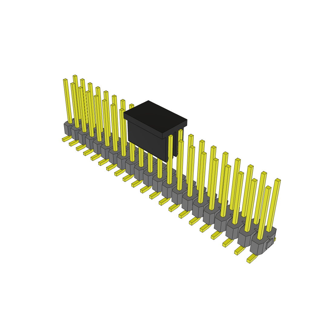 Samtec-TSM-121-03-S-DV-LC-P-TR 连接器插头及 PCB 插座 Conn Unshrouded Header HDR 42 POS 2.54mm Solder ST Top Entry SMD T/R