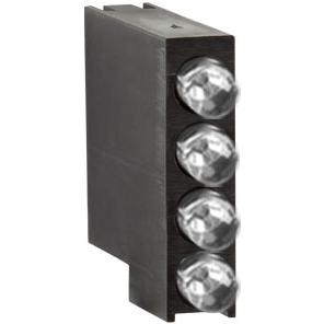 Bivar-H455CGGHGDL LED Right Angle, 3mm LED, Quad-Level