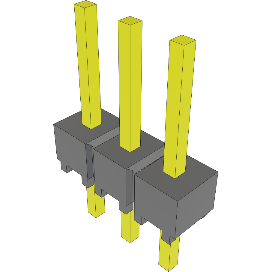 Samtec-MTSW-103-23-SM-S-225 Connector Headers and PCB Receptacles Conn Unshrouded Header HDR 3 POS 2.54mm Solder ST Top Entry Thru-Hole Bulk
