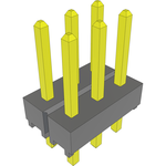 Conn Unshrouded Header HDR 6 POS 2.54mm Solder ST Top Entry Thru-Hole Bulk