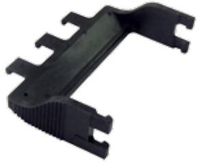 Amphenol-00190105000 Accessoires de raccordement Connector Accessories, Clamp Thermoplastic Black Panel Mount
