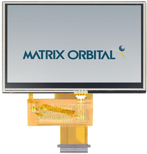 Matrix Orbital-MOP-TFT480272-43A-BLM-TPR Módulos TFT 4.3in TFT 480x272Pixels 24 Bit Parallel 420cd/m2 LED Backlight -20°C to 70°C