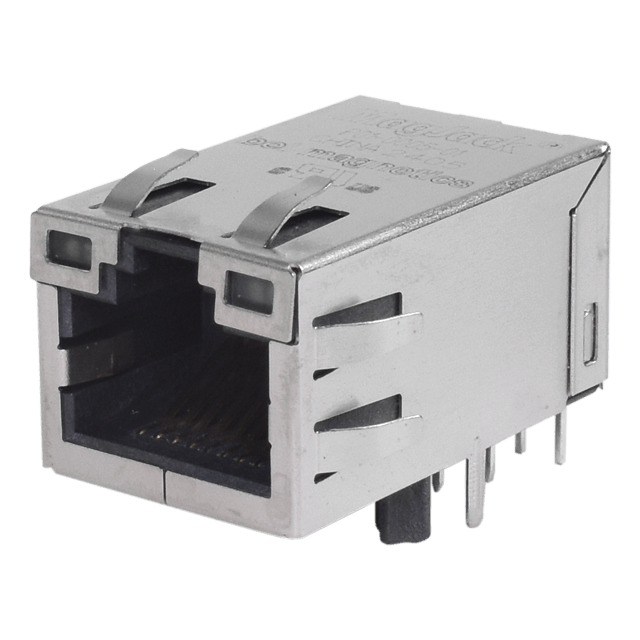 Bel Fuse-P01-0005-02 Connettore telefono e telecomunicazione Conn RJ-45 RCP 8 POS 1.27mm Solder RA Thru-Hole 14 Terminal 1 Port