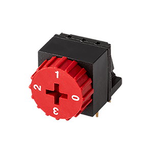 Same Sky (formerly CUI Devices)-RDS6-4S-1011-3-RA-508-D Conmutador DIP Switch DIP N.O./N.C. SP4T 4 Numbered Dial 0.15A 42VDC PC Pins 2.54mm Thru-Hole Tube