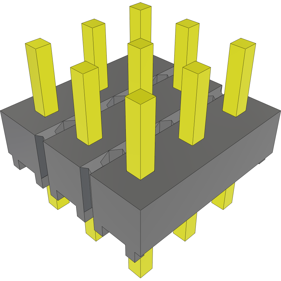 Samtec-MTSW-103-06-G-T-110 Steckverbinderleisten und Leiterplattenbuchsen Conn Unshrouded Header HDR 9 POS 2.54mm Solder ST Top Entry Thru-Hole Bulk