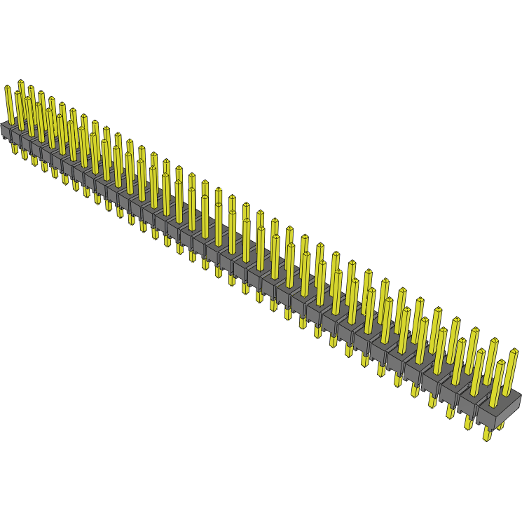 Samtec-TSW-136-24-T-D Connector Headers and PCB Receptacles Conn Unshrouded Header HDR 72 POS 2.54mm Solder ST Top Entry Thru-Hole Bulk