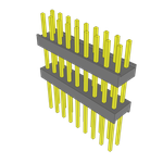 Conn Board Stacker HDR 18 POS 2.54mm Solder ST Top Entry Thru-Hole Bulk
