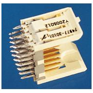 Amphenol Communications Solutions-84817-101001LF Steckverbinder, Mutterplatine Metral® High Speed 1000 Series, Backplane Connectors, Header, Vertical Signal, 5 Row, Press-Fit, 30 Position, Select Load, Standard