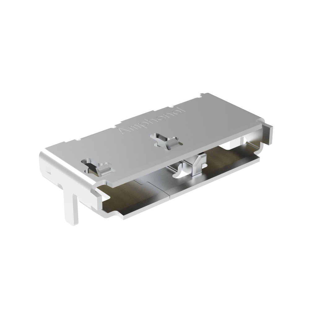 Amphenol Communications Solutions-GSB343K33HR Connector USB Micro USB 3.0, Type Micro B, Receptacle, Right Angle SMT, 10 Pins, Shell Dip with Nickel Plating, 30uin Gold, Dip 1.0mm, Black Housing, Tape and Reel Packaging