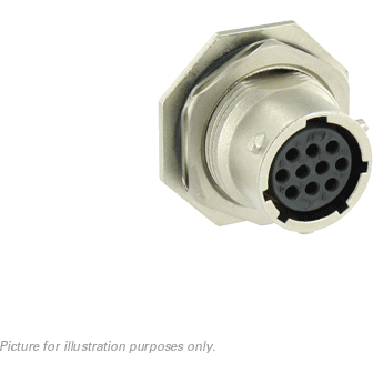 SOURIAU-UT0W71210SH6 Steckverbinder, rund Conn Circular SKT 10 POS Crimp ST Jam Nut 10 Terminal 1 Port