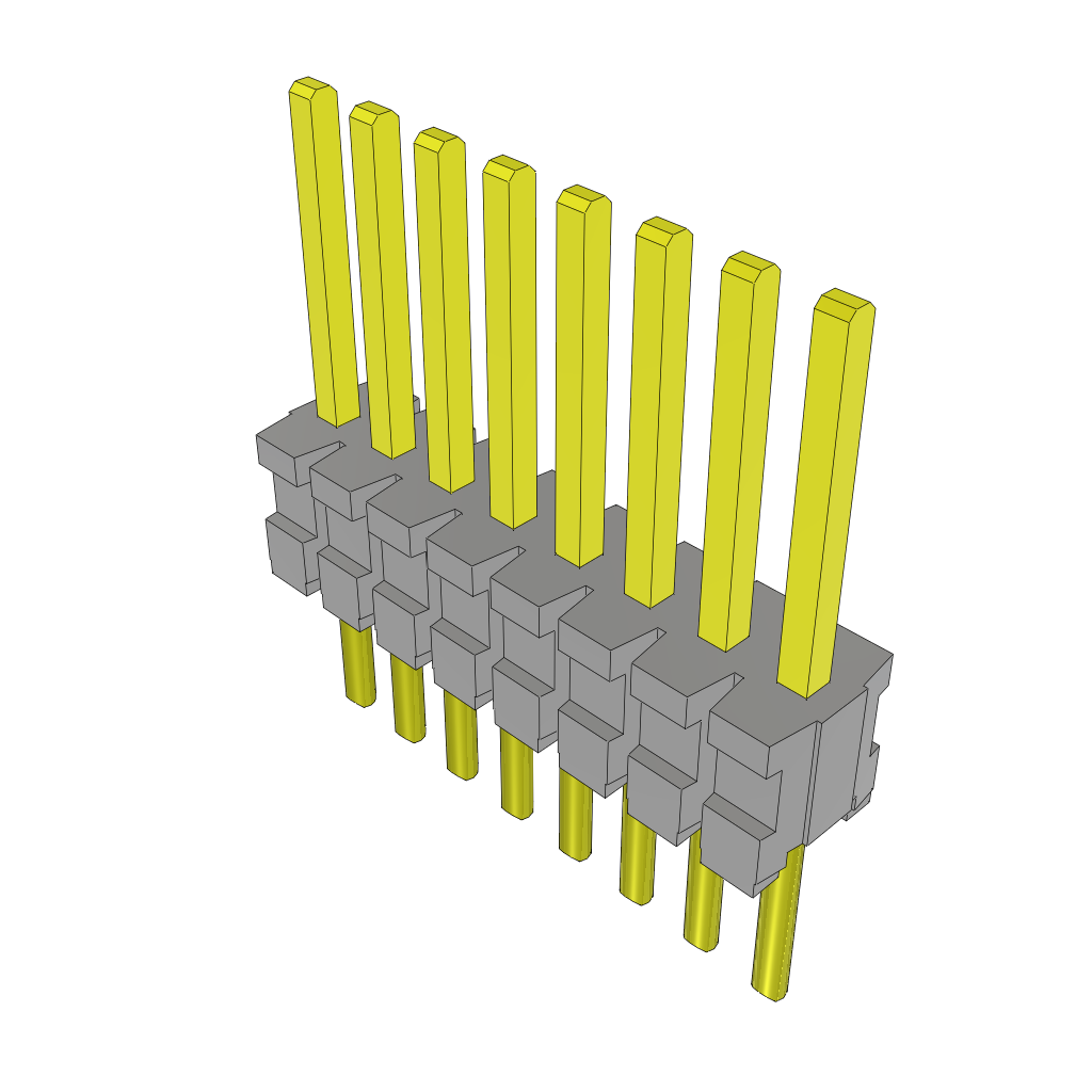 Samtec-TMS-108-52-T-S Cabezales del conector y receptáculos PCB Conn Unshrouded Header HDR 8 POS 1.27mm Solder ST Top Entry Thru-Hole Tube