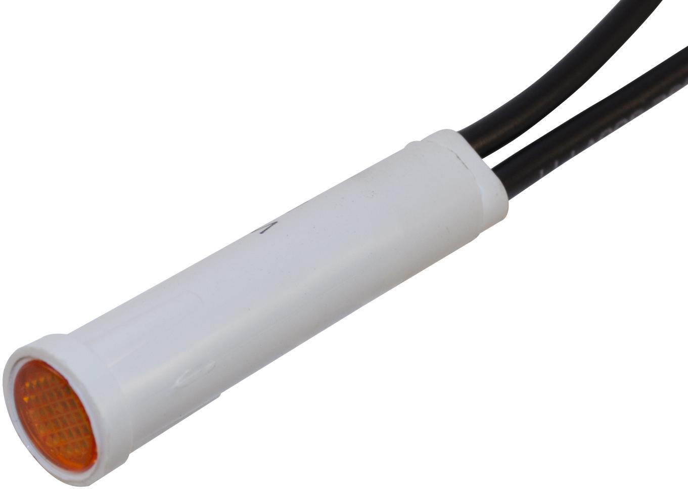 Wamco, Inc-WL-2110A3 Panel Mount Indicators 105 to 125VAC Neon Panel Mount Indicator Uni-Color Amber