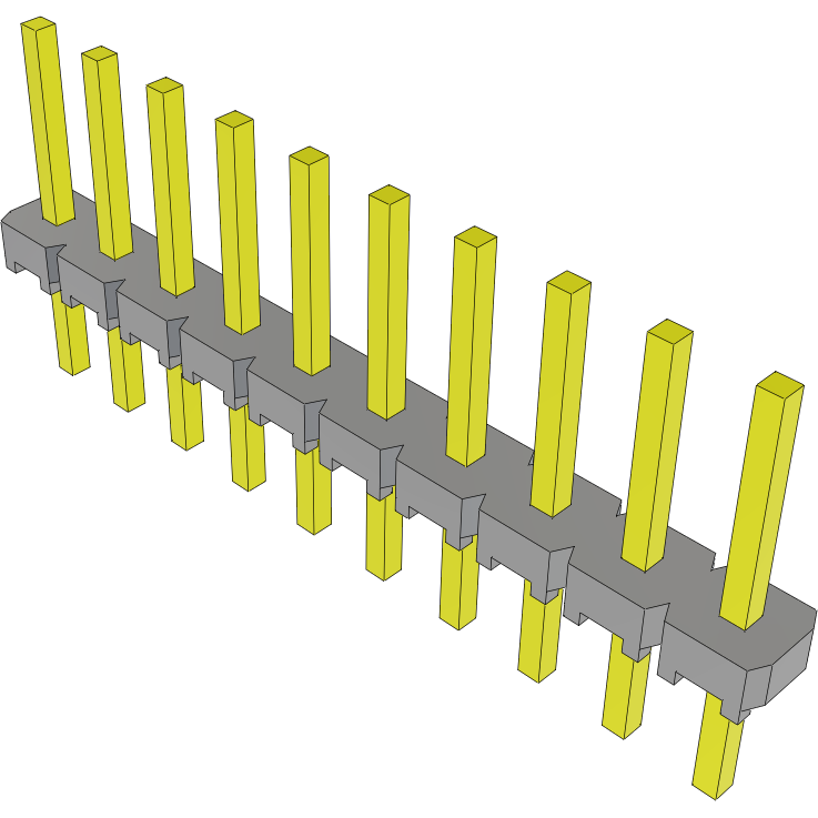 Samtec-MTLW-110-07-G-S-230 Steckverbinderleisten und Leiterplattenbuchsen Conn Unshrouded Header HDR 10 POS 2.54mm Solder ST Top Entry Thru-Hole Bulk