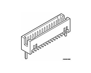 Amphenol Communications Solutions-93289-140LF Steckverbinderleisten und Leiterplattenbuchsen Rib-Cage® Board To Board Connector, Surface Mount Vertical Shrouded PCB Header, 80 Positions, Holddown Mounting style