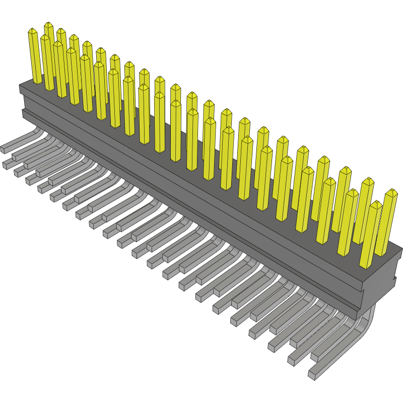 Samtec-FTSH-121-04-L-D-RA Piastre connettori e prese PCB Conn Unshrouded Header HDR 42 POS 1.27mm Solder RA Side Entry Thru-Hole Tube