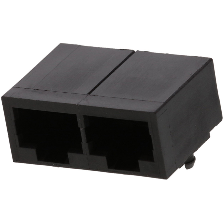 Molex-0432238122 Connector Telephone and Telecom Conn RJ-45 F 16 POS 2.54mm Solder RA Thru-Hole 16 Terminal 2 Port Cat 3/Cat 4 Tray