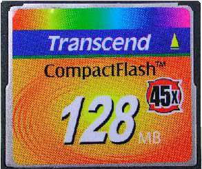 Transcend Information-TS128MCF45 Schede flash Flash Card 128M-byte 3.3V/5V CompactFlash 118-Pin