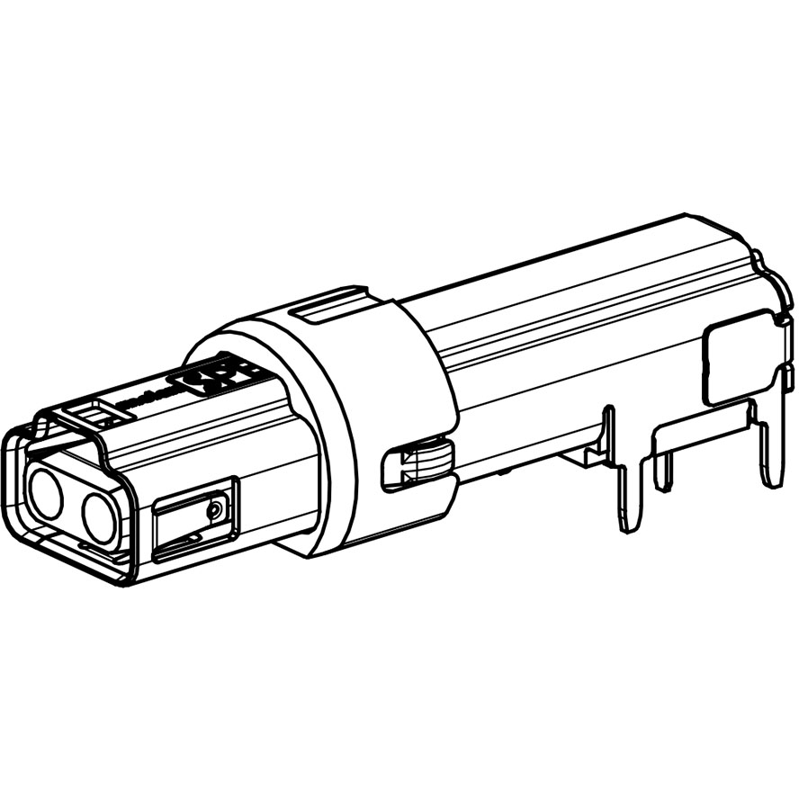 Molex-2209570002 Connector Telephone and Telecom T1 Industrial Single-Pair Ethernet (SPE) PCB Jack, M12, Right-Angle, IP20