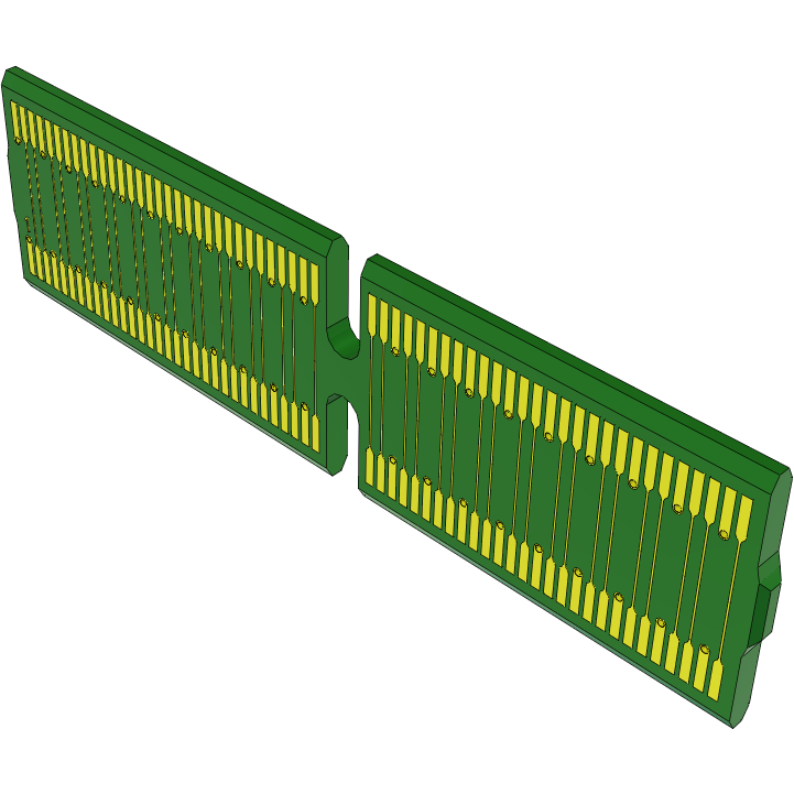 Samtec-HSC8-060-02-19-DP Tarjetas verticales High Speed Riser Card, Hard Gold Plated