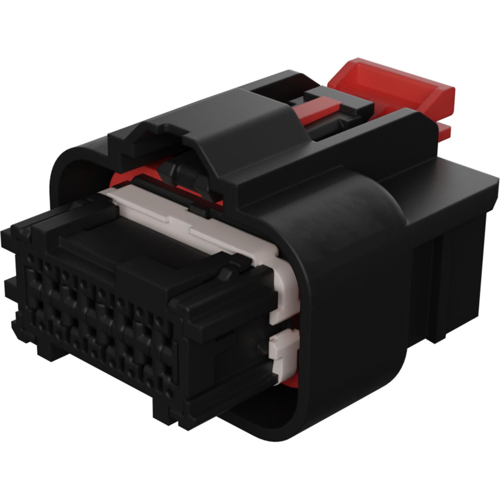 Molex-348948001 Einzeladersteckverbinder, Gehäuse Conn Housing RCP 16 POS 1.8mm Crimp ST Cable Mount Black Bag