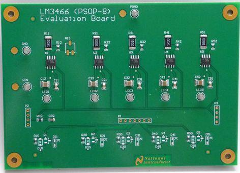 Texas Instruments-LM3466MREVAL/NOPB Kits et outils de développement LM3466 LED Driver Evaluation Board