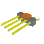 Conn Unshrouded Header HDR 4 POS 2.54mm Solder RA Side Entry SMD T/R