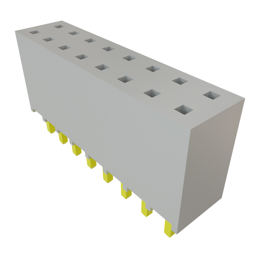 Samtec-SSQ-108-01-T-D Steckverbinderleisten und Leiterplattenbuchsen Conn Socket Strip SKT 16 POS 2.54mm Solder ST Top Entry Thru-Hole Bulk