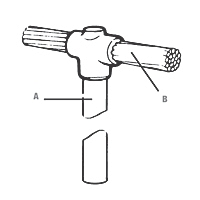 Thomas & Betts-CR2-4-6254/0 Kabelzubehör Cable Accessories Exothermic Welding Reusable Graphite Mold