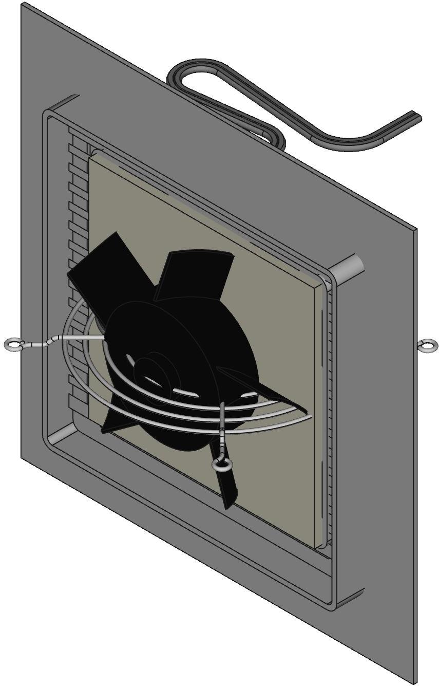 Hammond Manufacturing-DNFF120GY115 null Plastic Plastic Fan Kit-120 mm Fan 115V, Filter ,Grill, Guard, Cord / Gray, For Server Racks And Cabinets