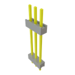 Conn Board Stacker HDR 3 POS 2.54mm Solder ST Top Entry Thru-Hole Bulk