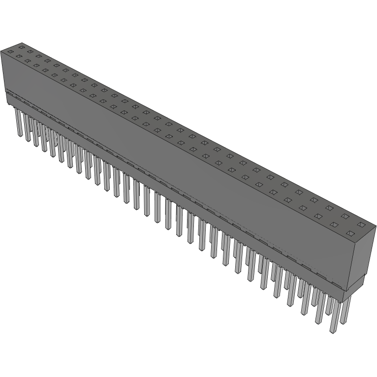Samtec-ESQ-130-13-S-D Connector Headers and PCB Receptacles Conn Elevated Socket SKT 60 POS 2.54mm Solder ST Top Entry Thru-Hole Tube