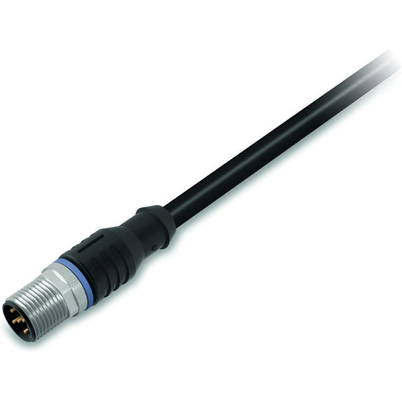 WAGO-756-5311/060-100 null Sensor/Actuator Cable, fitted on one end, 5-Pole, M12 Plug, Straight, one free cable end, 10 m