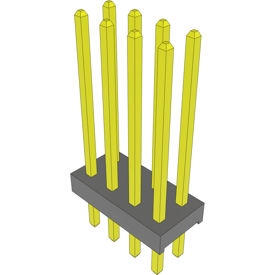 Samtec-MTMM-104-12-S-D-430 Embases de raccordement et réceptacles PCB Conn Unshrouded Header HDR 8 POS 2mm Solder ST Top Entry Thru-Hole Bulk