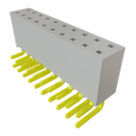 Conn Socket Strip SKT 20 POS 2.54mm Solder RA Side Entry Thru-Hole Bulk