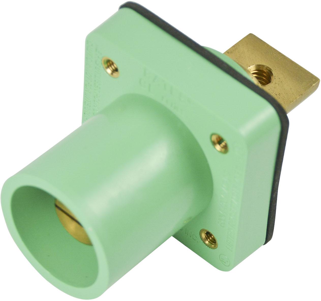 Marinco-CL40MRB-BB-E Steckverbinder CL Series Panel Mounts Inlet (400A / 600V) Male Bus Bar - Green (E)