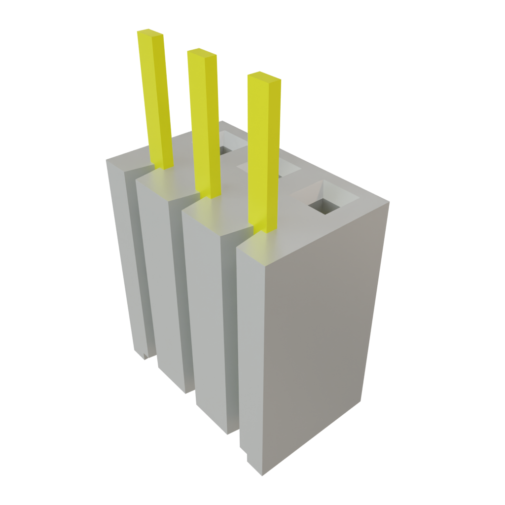 Samtec-BSW-103-04-G-S Connector Headers and PCB Receptacles Conn Bottom Mount Socket Strip SKT 3 POS 2.54mm Solder ST Bottom Entry Thru-Hole Bulk
