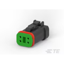TE Connectivity-DT06-4S-CP01 分立接线罩连接器 Conn Housing PL 4 POS Crimp ST Cable Mount Green Box