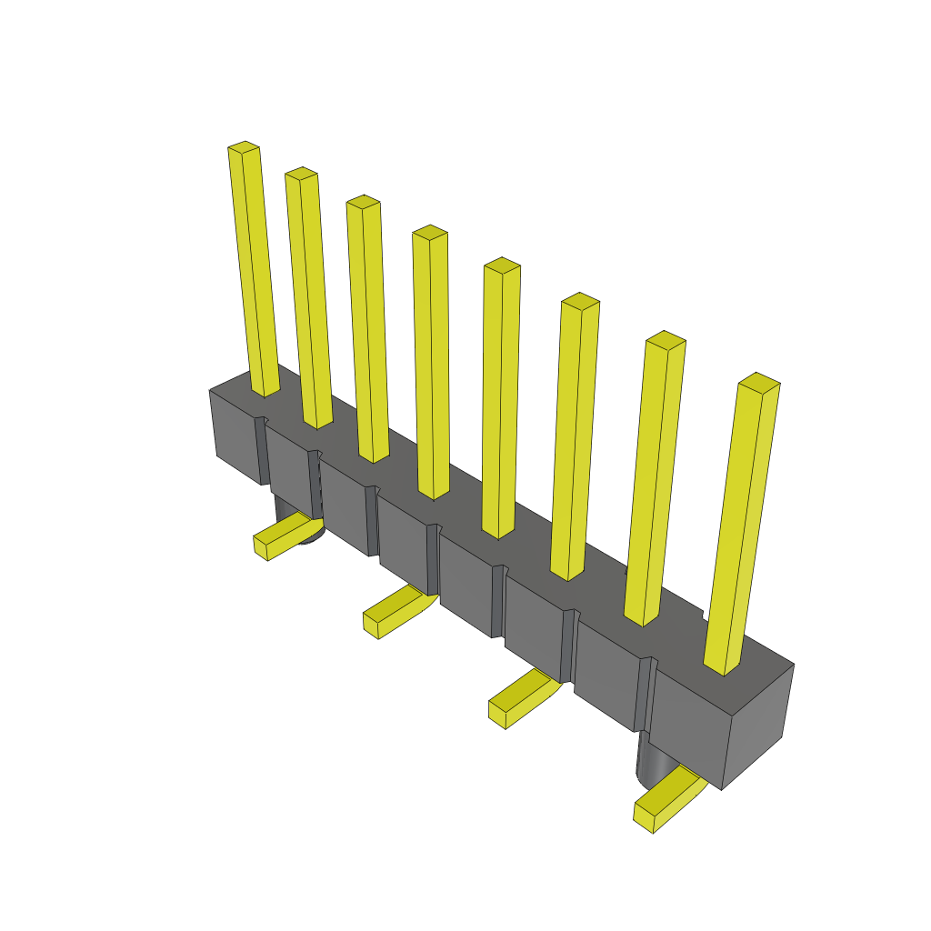 Samtec-TSM-108-02-L-SV-A Connector Headers and PCB Receptacles Conn Unshrouded Header HDR 8 POS 2.54mm Solder ST Top Entry SMD Tube