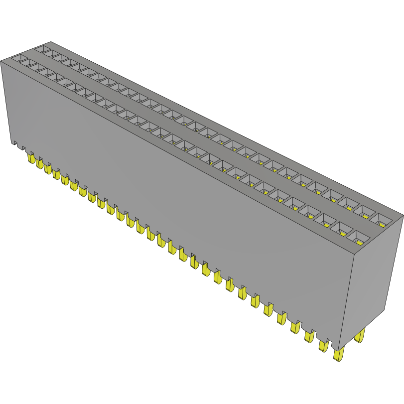 Samtec-SMS-129-01-G-D Steckverbinderleisten und Leiterplattenbuchsen Conn Socket Strip SKT 58 POS 1.27mm Solder ST Top Entry Thru-Hole Tube