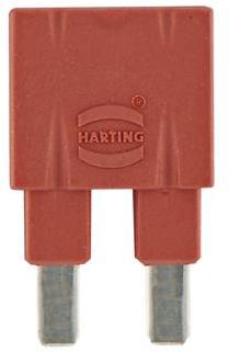 HARTING-09330009830 Steckverbinderbrücken und Shunts Conn Plug-In Jumper M 2 POS ST, Polyamide
