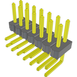 Conn Unshrouded Header HDR 14 POS 2.54mm Solder RA Side Entry Thru-Hole Bulk