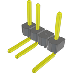 Conn Unshrouded Header HDR 4 POS 2.54mm Solder RA Thru-Hole Bulk