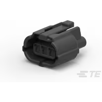 TE Connectivity-2822366-1 Connector Discrete Wire Housing Conn Housing PL 3 POS 4.8mm Crimp ST Cable Mount Black Bag